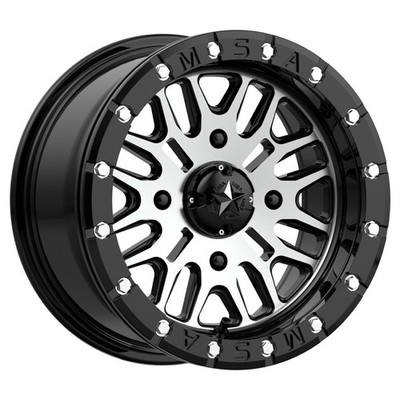 MSA Off-Road M37 Brute Beadlock 18x7 4x156 10 Black Machined Wheels(4) 132 18'' i
