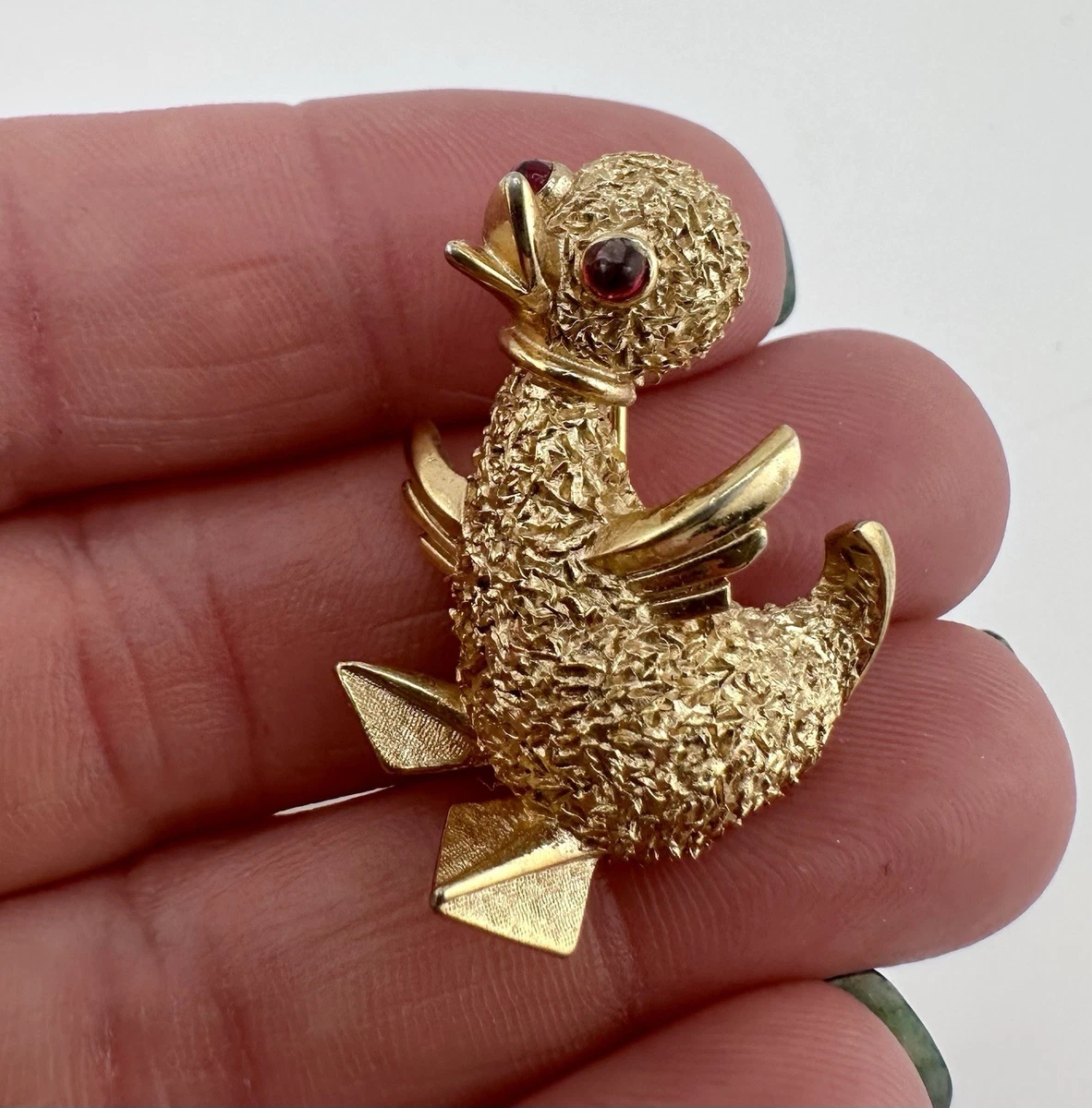 Trifari Bird In Vintage Designer Costume Pins & Brooches for sale