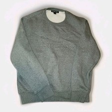 Michael Kors Men's Gray Crewneck Sweatshirt Size Large Embossed Center Logo