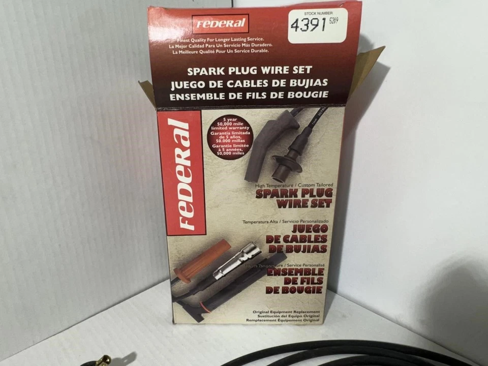 Juego de cables de bujía Federal 4391 años 80 años 90 Volkswagen 4 cilindros Foto 3 de 3