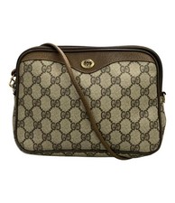 Vintage Gucci Crossbody Shoulder Bag GG Supreme leather Brown Auth F/S Good