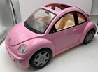 2000 Mattel Barbie Volkswagen VW Pink Beetle Car Bug With Rose Vintage