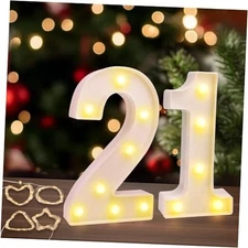 Light up numbers for partyst birthday decorations for her, number blocks 21