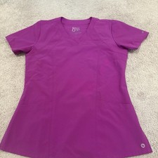 Barco One Women's S Purple Solid Scrub Top CA 14261 