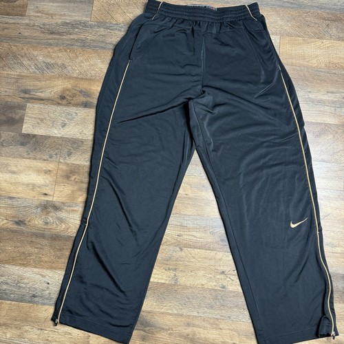 Nike Vintage Y2K Baggy Basketball Swoosh Trackpants Men’s Large Black Silver Tag - Picture 2 of 15