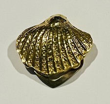 BEAUTIFUL VINTAGE GOLD TONE SHOE Fur Scarf Clip