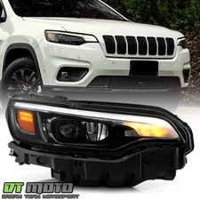 For 2019-2023 Jeep Cherokee Full LED Projector Headlight Healamp Passenger Side