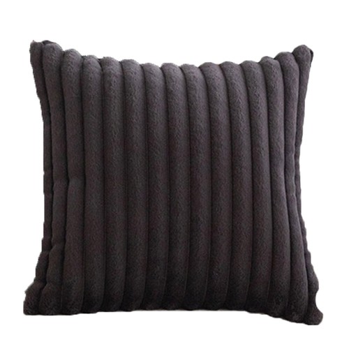 Solid Soft Velvet Striped Cushion Cover Home Office Sofa Car Throw Pillow Case - Picture 13 of 13