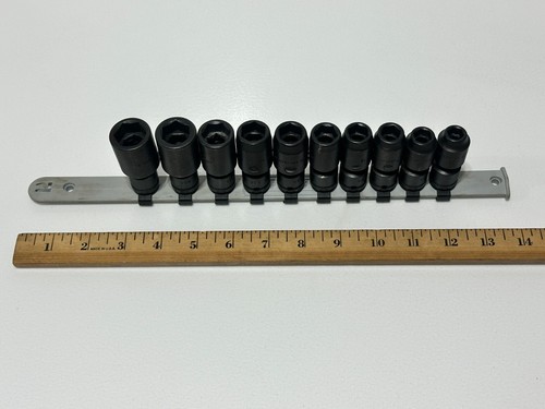Juego de enchufes de impacto universales giratorios métricos Cornwell Tools EE. UU. 10 piezas - accionamiento de 3/8" - Imagen 12 de 12