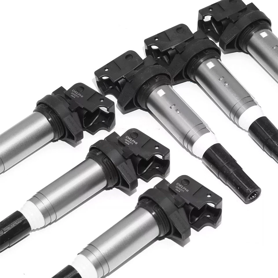 Bujía bobina de encendido 6 piezas para BMW E90 F30 320i 328i 330i E60 525 530i Foto 3 de 4