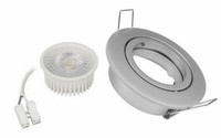 Led Flacher Flat Einbaustrahler Spot Silber Matt Rund+Flat Led 5W Ww 90° 230V
