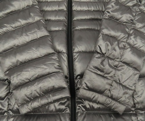 Andrew Marc Premium Down Packable Quilted Gray Hooded Full Zip Puffer Jacket XS - Picture 3 of 8