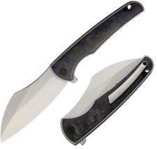 VDK Knives Vice Folding Knife 4" Bohler M390 Steel Blade Titanium/CF Handle