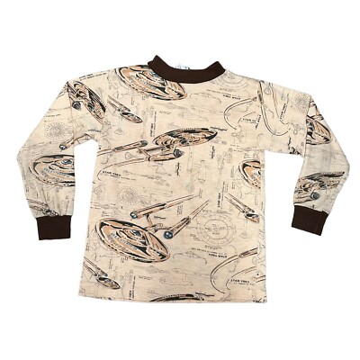 Star Trek Extremely Rare Vintage 1970's Brown Long Sleeve Shirt Toddler Size 10