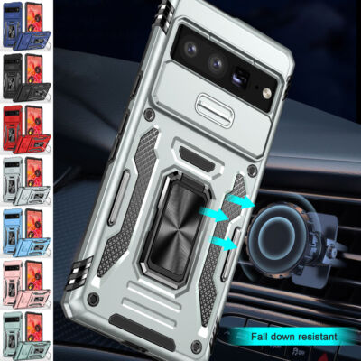 Slide Camera Lens Protection Ring Holder Phone Case For Google Pixel 8/7a/7 Pro