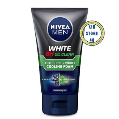 NIVEA MEN White Oil Clear Anti Shine Charcoal Cooling Foam for
