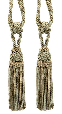 DÉCOPRO Tassel Tieback, Style# TBE8, Color# EL03 - Sandpiper Ivory [Set of 2]