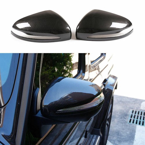 For Benz GLE GLS 2020-2022 Carbon Fiber Rear View Side Door Mirror Cover Trim 2X