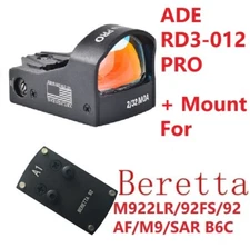 ADE RD3-012 PRO Red Dot +A1 Optic Mounting plate for Beretta M9 22LR/92FS/92AF
