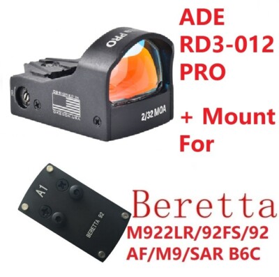 ADE RD3-012 PRO Red Dot +Optic Mounting plate for Beretta M9 22LR/92FS/92AF
