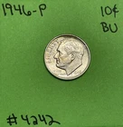 1946 P Roosevelt Dime BU Uncirculated Mint State 90% Silver 10c US Coin