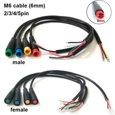 6mm M6 2 3 4 5 6 Pin electric Bicycle Julet ebike Plug Connector Signal Cable