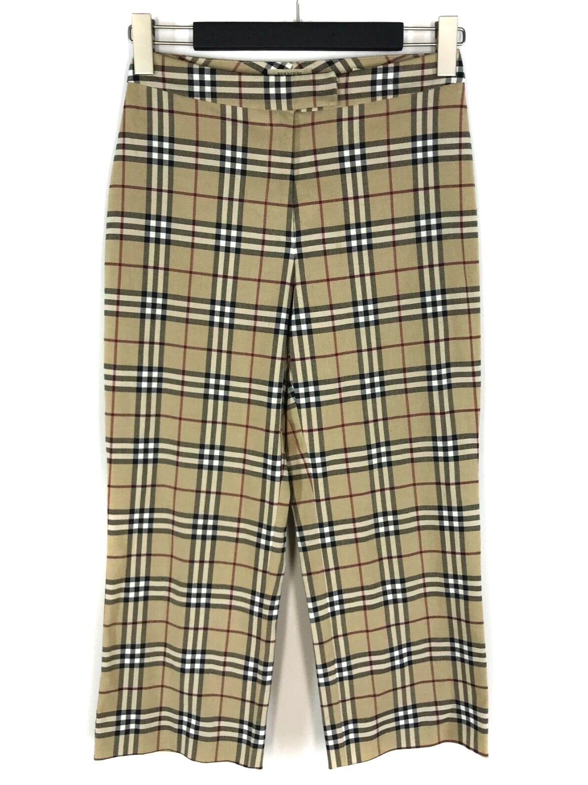 Pantaloni da donna Burberry London cotone marrone nova pantaloni tartan taglia M
