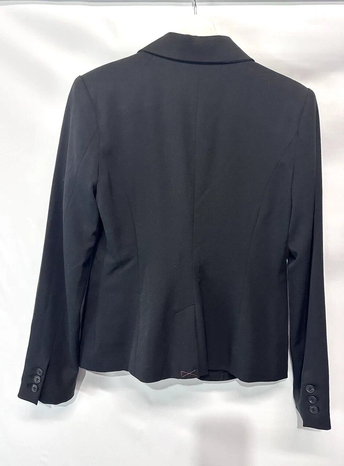 Blazer Traje Chaqueta Merona Rich Negro Elastizado Mezcla Rayón Nuevo sin Etiquetas 2 Foto 2 de 4