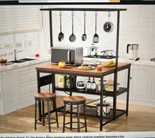 Kitchen Island  Brand New Unopened Box Ready To Assemble/Storage, Power Outlet, 