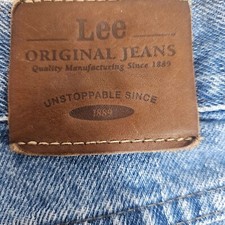 Lee Original 90s High-Waist Mom Jean Sz 32x31 Tapered Leg Light Wash 100 Cotton