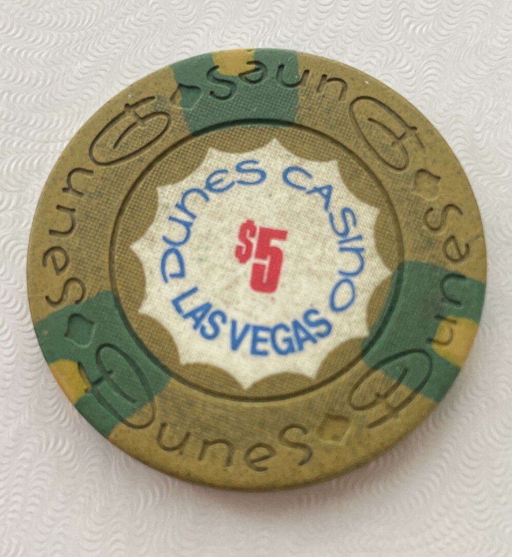 Vintage 1973 DUNES LAS VEGAS $5 Casino Chip Gambling Token | eBay
