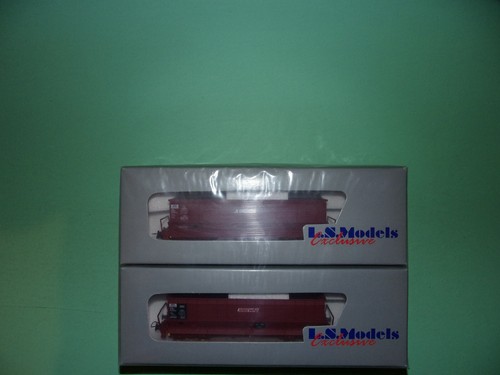 Coffret 2 wagons à bogies type DMH Ua, gris moyen, décoration Denain