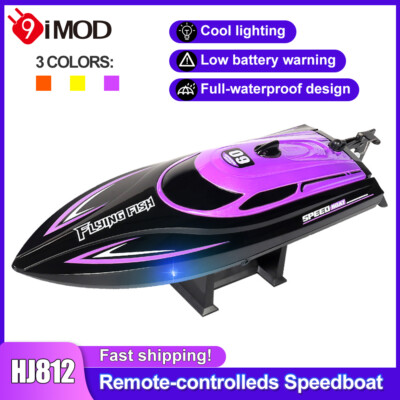 RC Boat HJ812 Speedboat 2.4G 10km/h-25km/h Racing Boat Remote Control Speedboat
