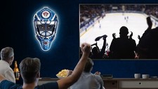 Winnipeg Jets Goalie Mask Wall Art - Exclusive Design - LED Backlit - UV Ink