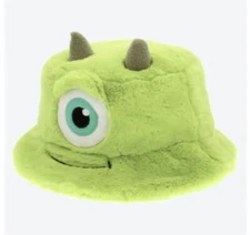 NEW! Japan Tokyo Disney Resort Monsters Inc Mike  Wazowski Fluffy Hat Cap Ears