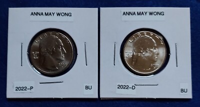 2022-P,D American Women Quarters Anna May Wong 5th In The Series