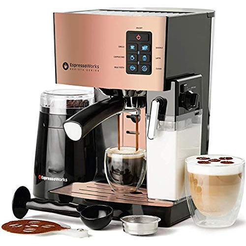 10 Pcs Espresso Coffee Machine & Cappuccino Maker with Milk Steam