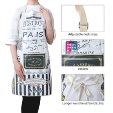Adjustable Bib Aprons Water Oil Stain Resistant Chef Cooking Kitchen RAYSTAR 
