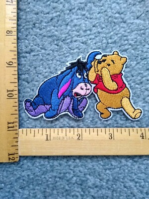 1 RARE DISNEY WINNIE THE POOH EEYORE IRON ON PATCH FREE SHIPPING 
