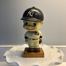Vintage 1960’s New York Yankees Bobble Bobbing Head Nodder Orange Base NOB Japan