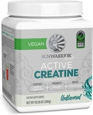 Sunwarrior Creatine Monohydrate Powder | Pre Workout, 300 Grams, 60 Servings