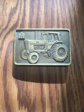 International Harvester IH Tractor Brass Belt Buckle Spec Cast broken tab