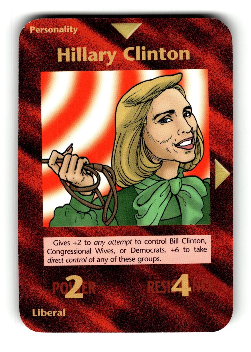 Hillary Clinton Card Limited INWO Illuminati New World Order Game