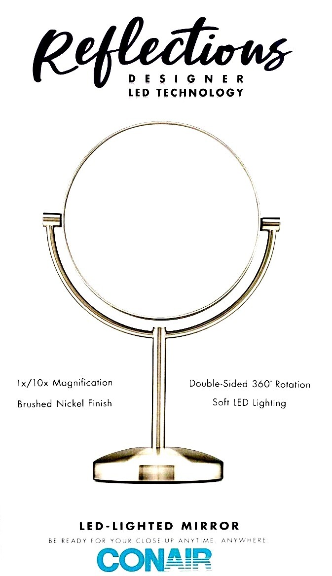 Conair Reflections LEDLighted Mirror DoubleSided 1x10x Magnification eBay