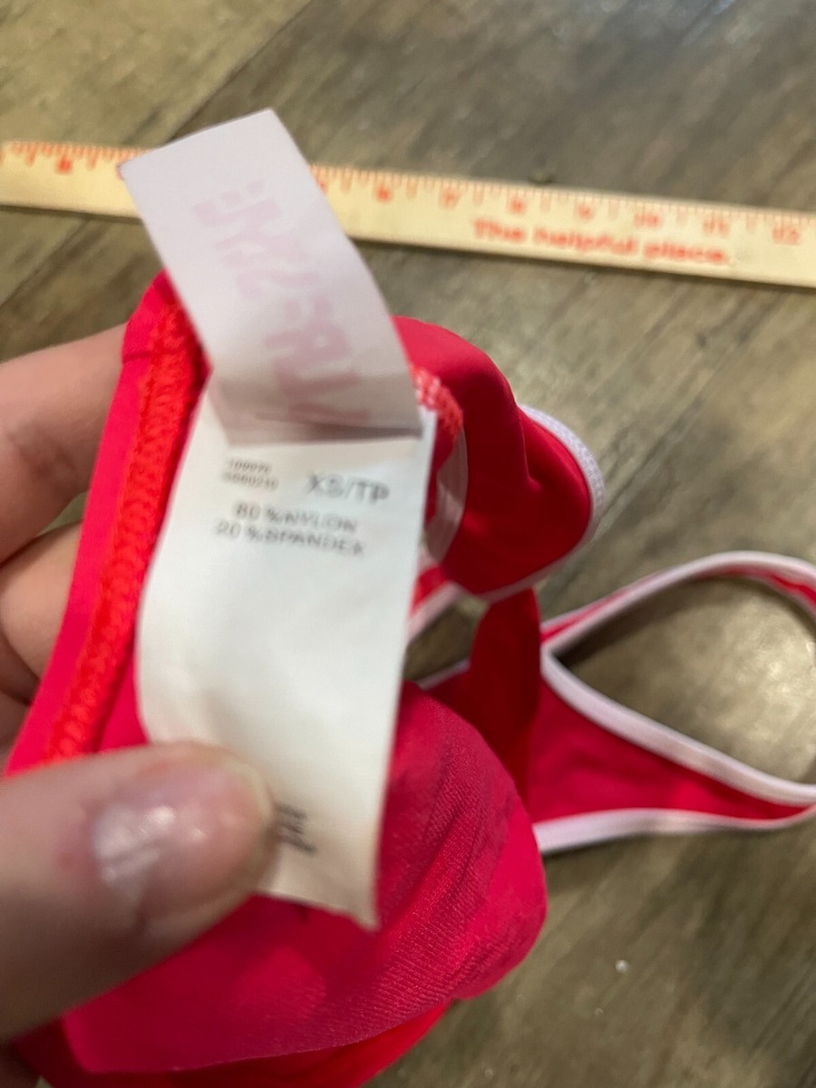 Surf Style Bikini Top Womens XS Red Miami Bathing Suit Swim Suit