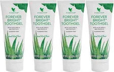 4 Forever Living Bright Toothgel With Aloe Vera NO Fluoride 4.6oz Exp 10/2028!