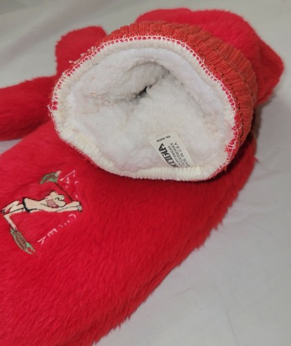Vtg BC Comics Open Golf Mittens Antigua Red Plush Soft Gloves Rare Humor Funny - Picture 9 of 11