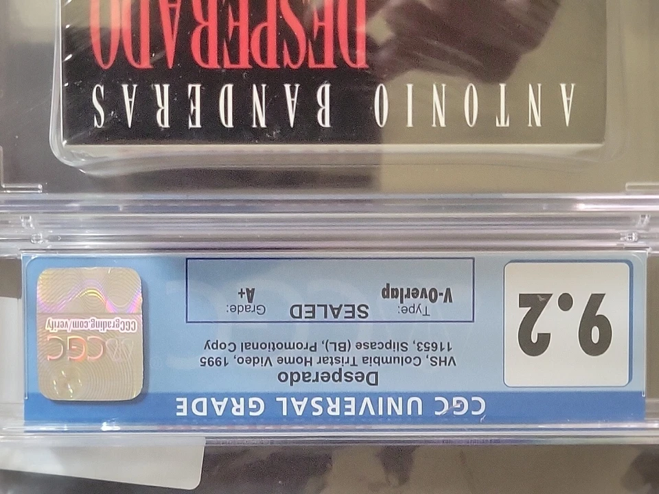 Desperado (VHS 1995) 💎CGC Graded 9.2 A+ Seal 💎 Promo Screener Classic Foto 2 de 4