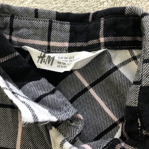 Hemd Mädchen Bluse Langarm Grösse 134 H&M Kariert - Bild 3 von 4