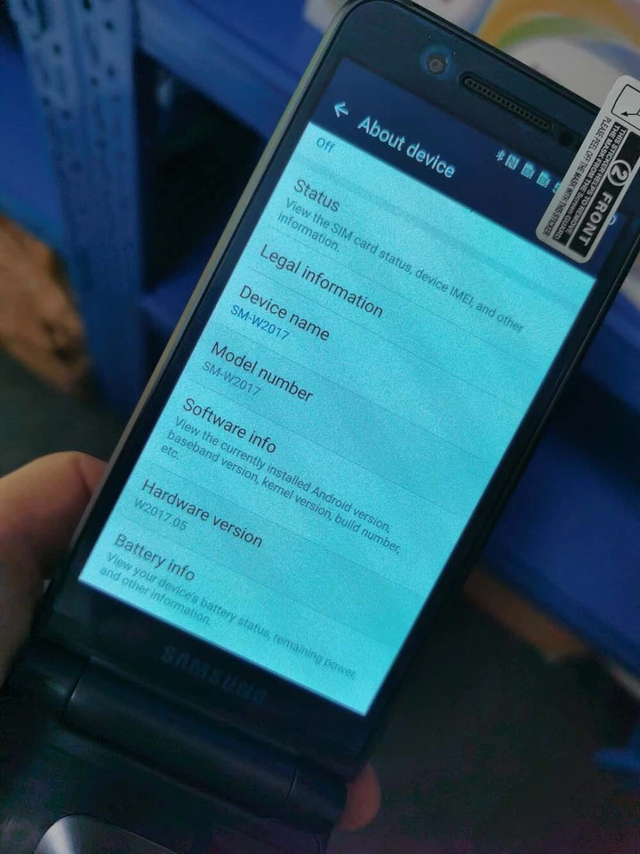 99%n ew Samsung SM-W2017 microSDXC 64GB Android 6.0 Flip Phone C/N version - Image 4 of 4